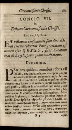 Concio VII. in Festum Circumcisionis Christi.