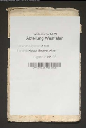 Stift Geseke gegen Johann Becker zu Ehringhausen wegen rückständiger Pacht und Veräußerung von Ländereien.