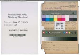 Entnazifizierung Hermann Heumann , geb. 19.06.1892 (Malermeister)
