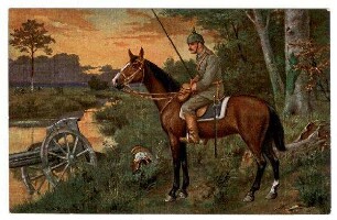 Völkerkrieg 1914/15 Nr. 3015: Auf Vorposten (Kavallerist)