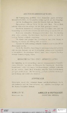 Auctions-Bedingungen