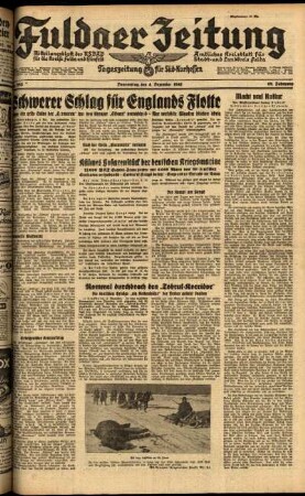 Ausgabe vom Donnerstag, den 04. Dezember 1941.