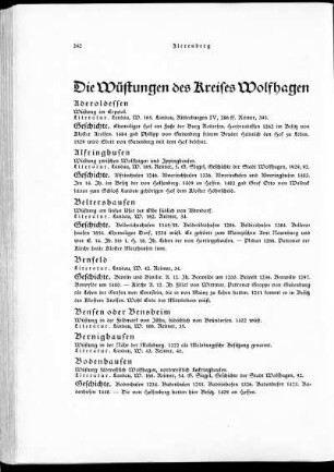 Wüstungen