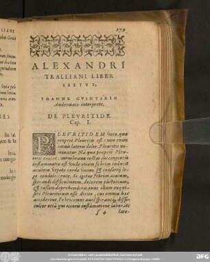 Alexandri Tralliani Liber Sextus, Ioanne Guinterio Andernaco interprete.