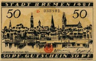 Gutschein - 50 Pfennig