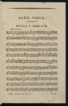 1-16, Alto-Viola. Missa I. solennis in Eb.