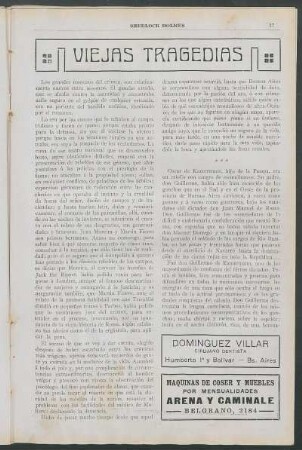 Viejas tragedias