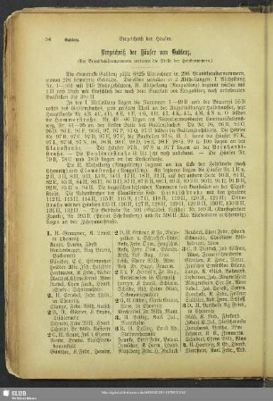 Häuserbuch : Verzeichniß der Häuser von Gablenz