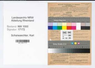 Entnazifizierung Karl Scharwaechter, geb. 03.07.1910 (Elektriker)