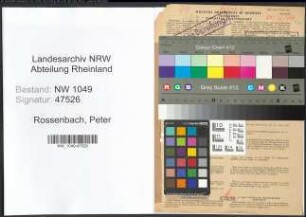 Entnazifizierung Peter Rossenbach , geb. 25.12.1895 (Postbeamter)