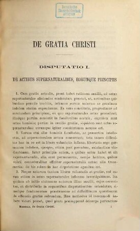 De gratia Christi : Praelectiones scholastico - dogmaticae