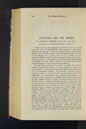 Australia and the Empire