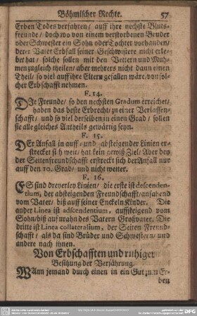 Von Erbschafften und ruhiger Besitzung der Verjährung