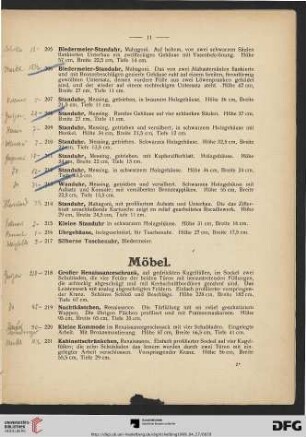 Möbel (Nr. 218-287)
