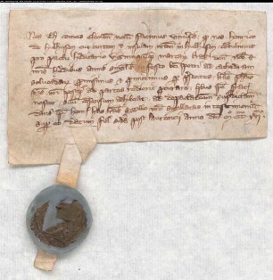 Revers des Grafen Dietrich von Kleve, dass sein Bruder Johann, wenn er zurückgekehrt ist, seine Zustimmung zur Lehnsübergabe geben soll. Datum feria II post Laurencii 1316. Siegel abhängend, Umschrift zerstört. Schleidgen, Kleve-Mark Urkunden Regesten, Bd. 1, Nr.149, Urkunde 141.