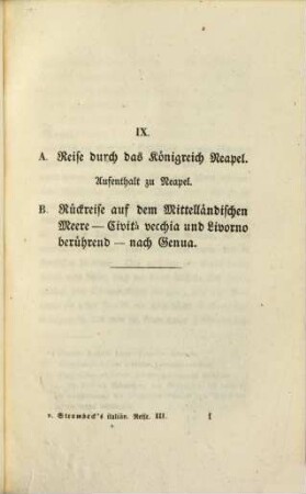 Darstellungen aus meinem Leben und aus meiner Zeit : in zwei Theilen, 5. Darstellungen aus einer Reise durch Deutschland und Italien im Jahre 1835 ; 3