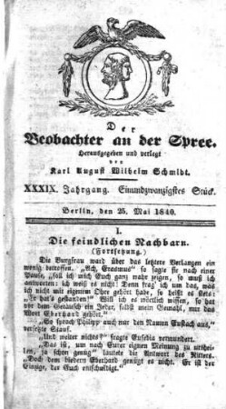 21. Stueck, 25. Mai 1840