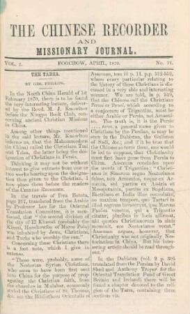 No. 11. April, 1870