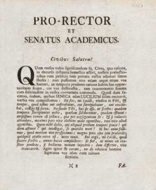 3, Pro-Rector et Senatus Academicus.