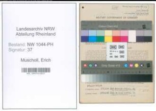 Entnazifizierung Erich Muscholl , geb. 08.05.1892 (Arzt)