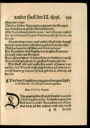 Von den frembden purgierenden gewächßlin Soldanella oder Brassica marina genant. Das XXIII. Capitel.