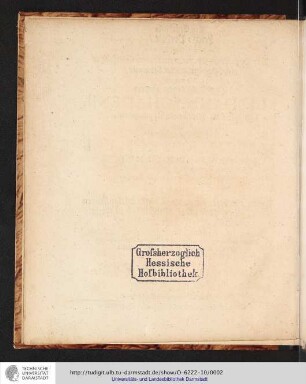 [Großherzogliche Hofbibliothek Darmstadt (Provenienz-Stempel)]