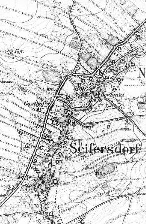 Waldhufen-Nieder Seifersdorf. Meßtischblatt, 1:25.000, Sekt. Niesky, 1886