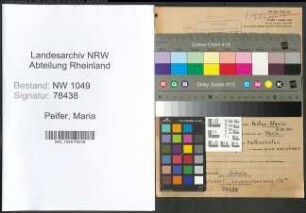 Entnazifizierung Maria Peifer , geb. 21.01.1895 (Lehrerin)