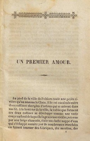 Un premier amour