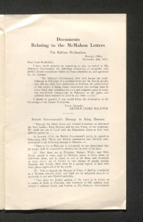 Documents Relating to the McMahon Letters