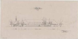 Gsaenger, Gustav; Schondorf am Ammersee (Bayern); Atriumschule - Atriumschule, Südseite (Ansicht)