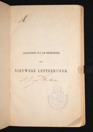 Aanleiding Tot De Beoefening Der Nieuwere Letterkunde