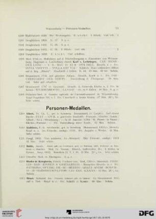 Personen Medaillen (Nr. 1209-1280)