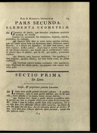 Sectio Prima. De Lineis.