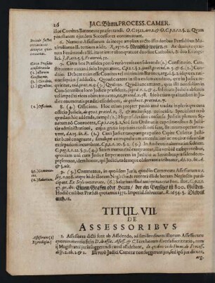 Titul. VII. De Assessoribvs.