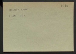 Diringer, Ewin