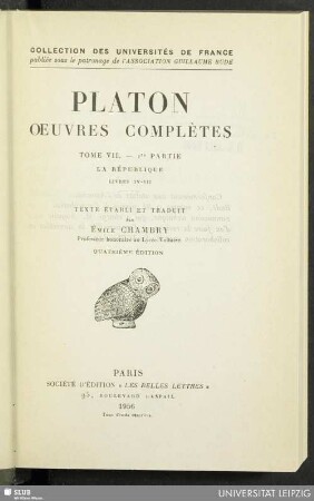 7,1 : La République: Livres IV-VII
