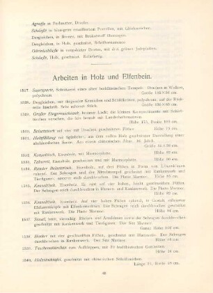 Arbeiten in Holz und Elfenbein