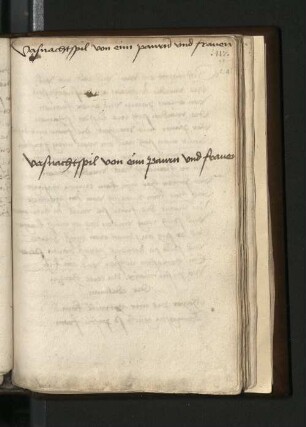 Vasnachtspil von eim paurn und frauen