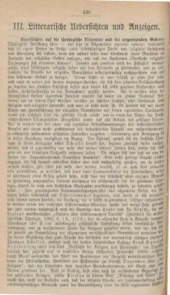 430-438 Litterarische Uebersichten und Anzeigen