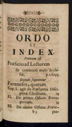 Ordo et Index