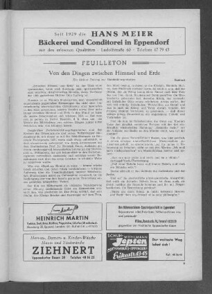 Von den Dingen zwischen Himmel und Erde
