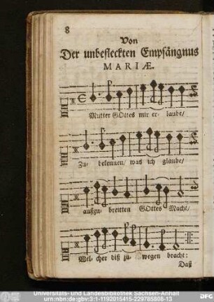 Von Der unbefleckten Empfängnus Mariae.
