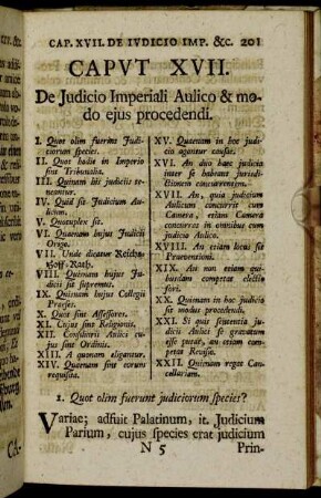 Caput XVII. De Judicio Imperiali Aulico & modo ejus procedendi.