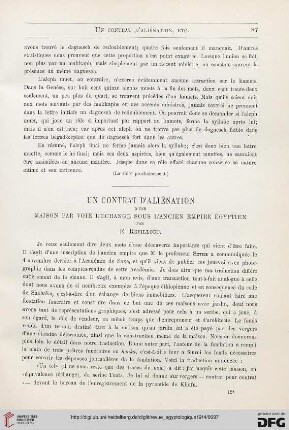 14: Un contrat d'aliénation d'une maison par voie d'échange sous l'ancien empire égyptien