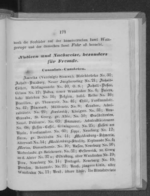 Notizen und Nachweise, besonders für Fremde.