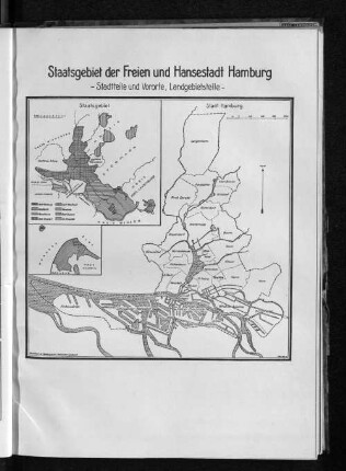 Staatsgebiet der Freien und Hansestadt Hamburg - Stadtteile und Vororte, Landgebietsteile -