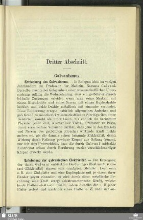 Dritter Abschnitt. Galvanismus