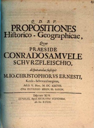 Propositiones hist.-geograph. : [de Transylvania]