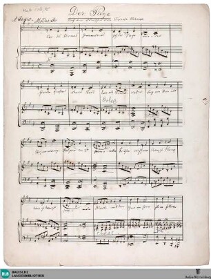Der Page : nach dem dänischen von Frieda Schanz - Mus. Hs. 1418,95